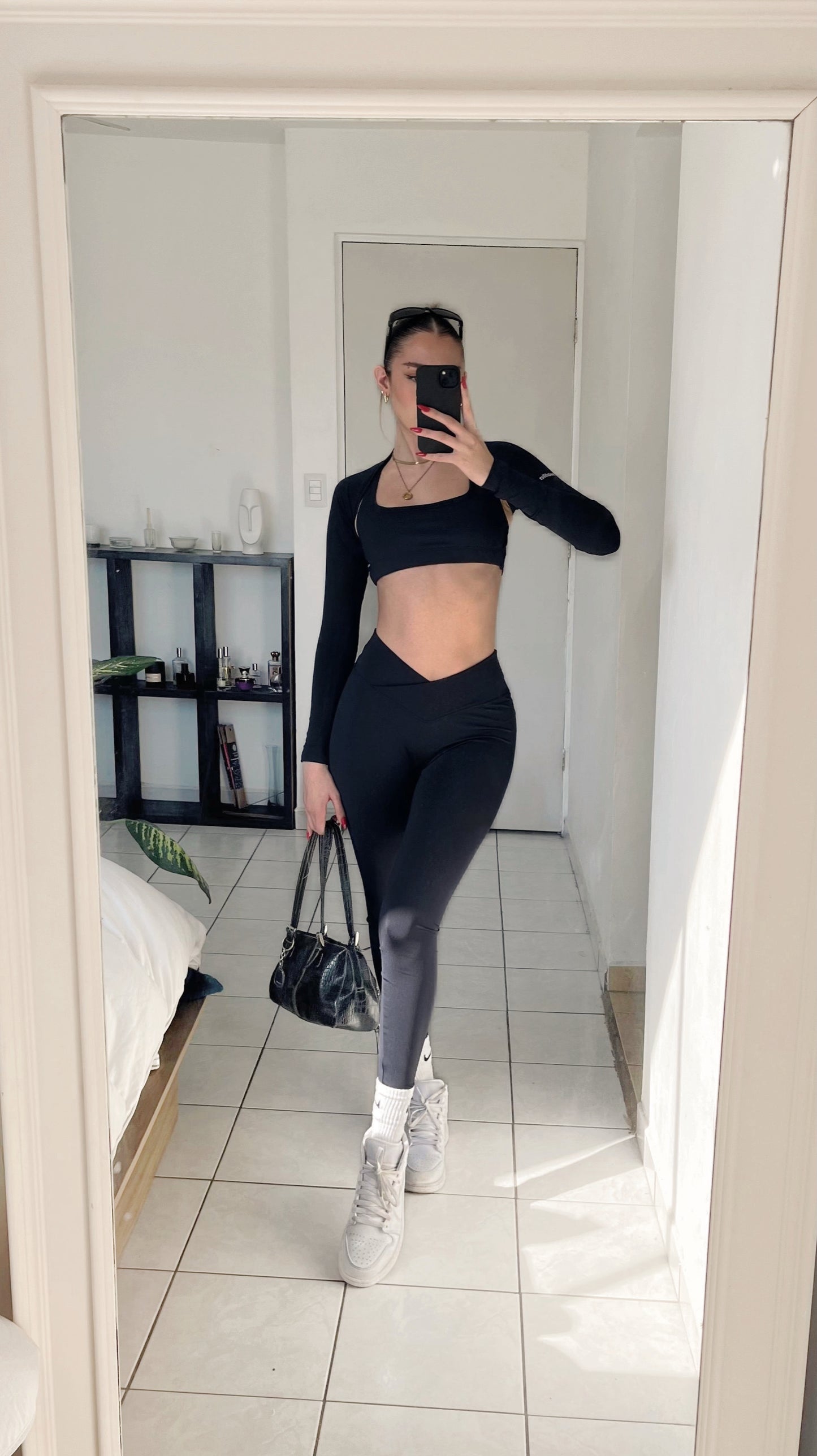 Set Midnight 3 pzas Showy Top, Legging W & Off Arms