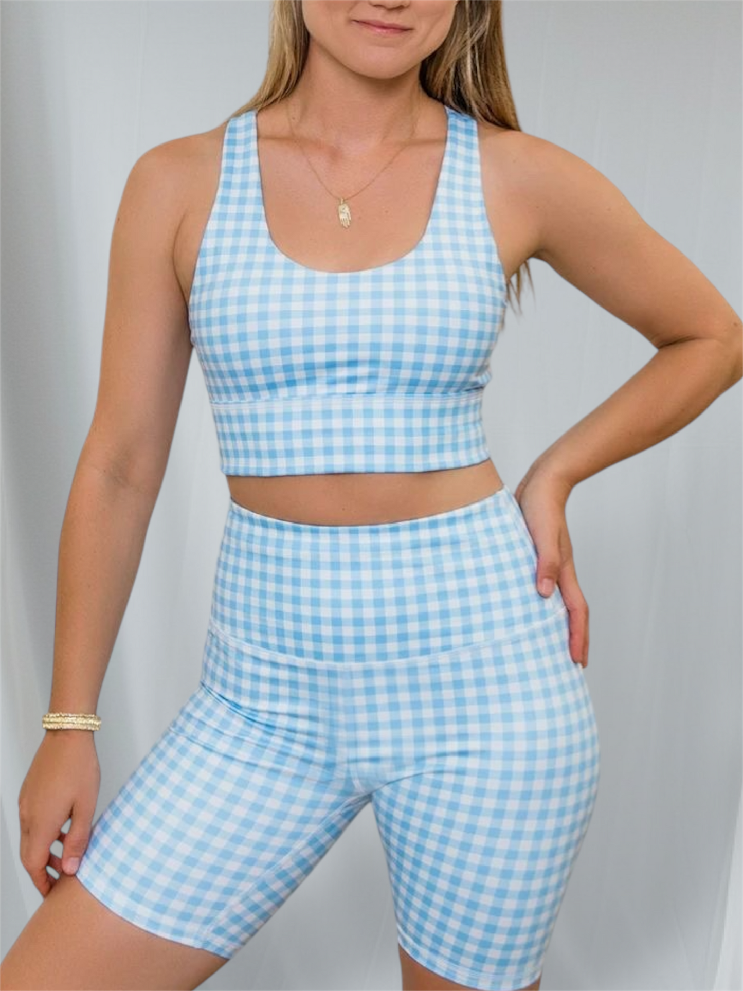 Set Fancy Sky Crossover Top & Biker