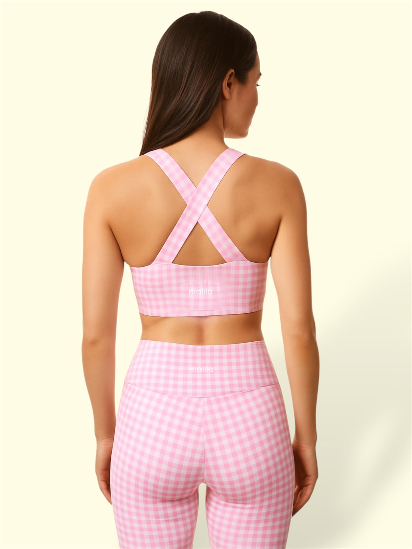 Set Fancy Pink Crossover Top & Legging