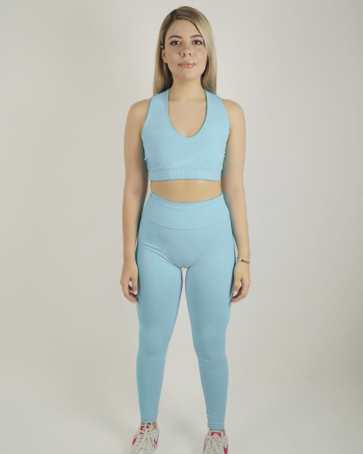 Set Baby Blue Crossover Top