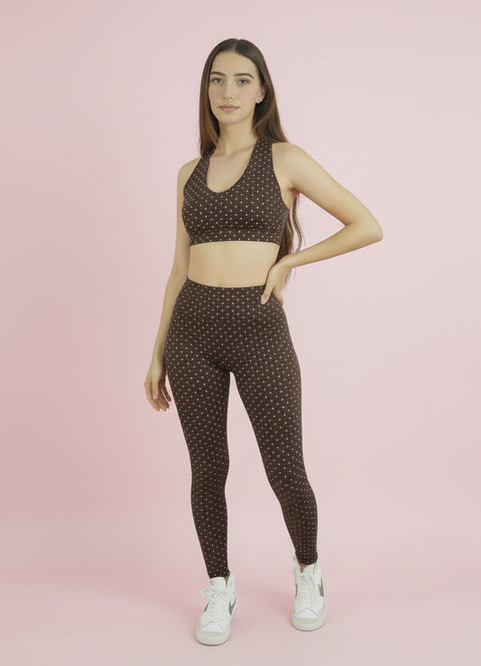 Set Chocopink Crossover Top & Legging