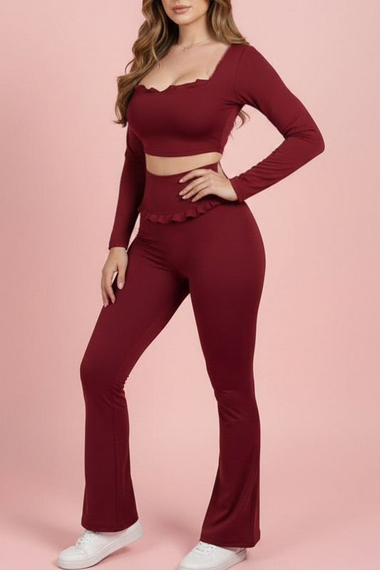 Set Ballet Cherry Flare & Topy