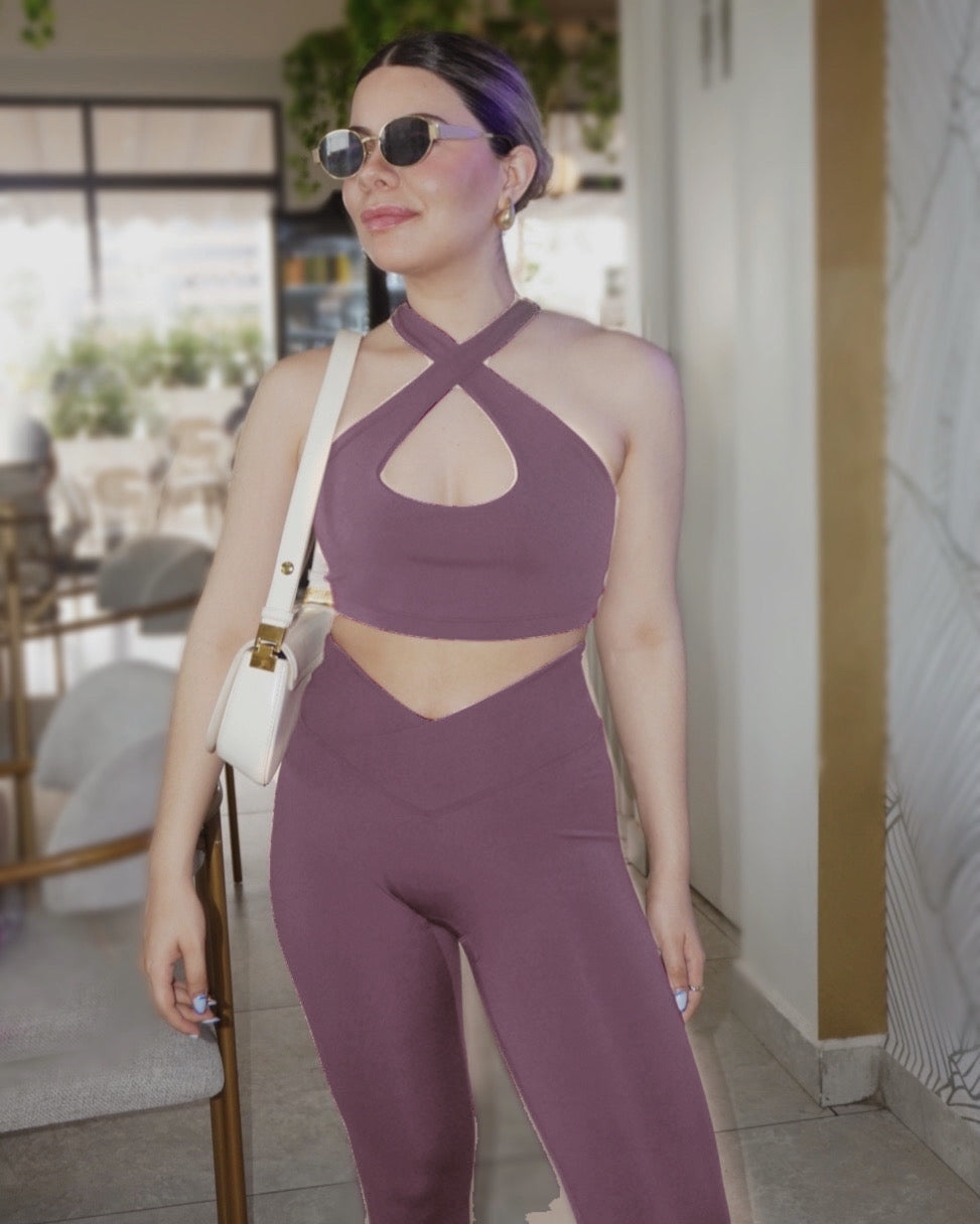 Set Mauve Top Xoxo - Buttery Soft
