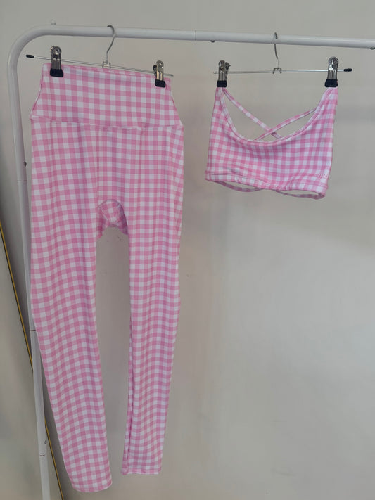 Set Fancy Pink Showy Top & Legging