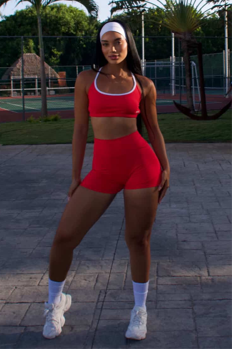 Set Candy White Showy Top & Mini Short