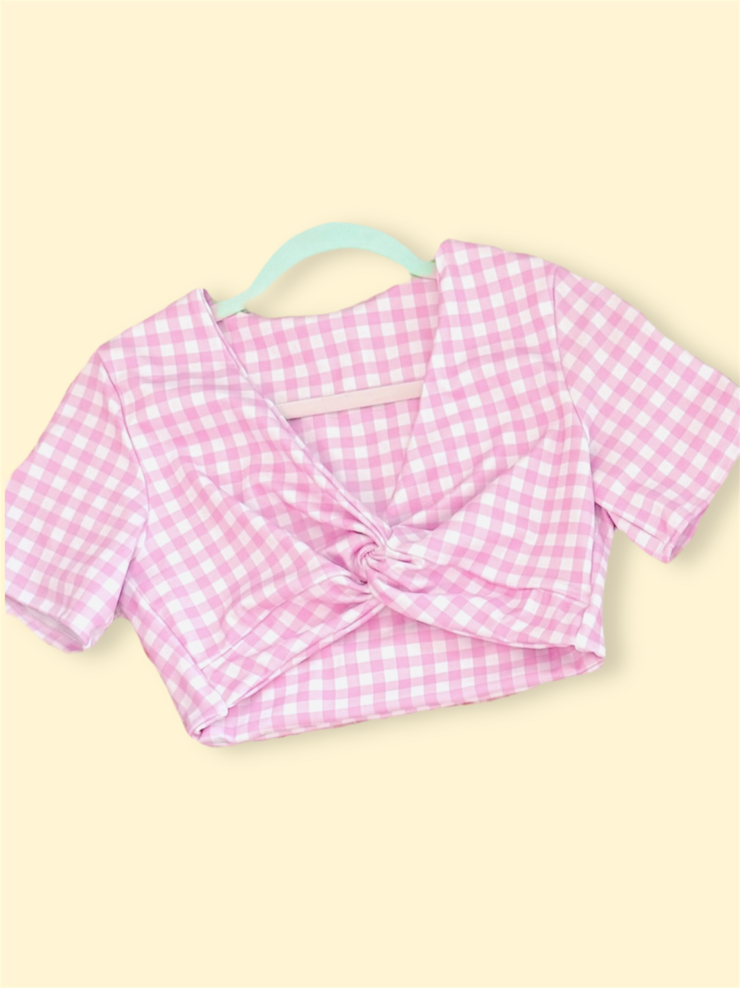 Set Fancy Pink Knoty Crop & Legg W