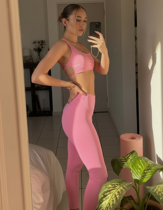 Set BubbleGum Showy Top & Legg W