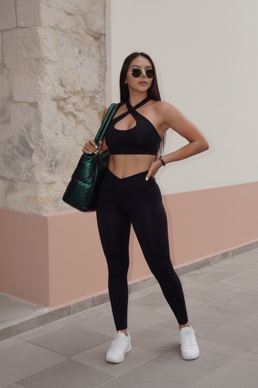 Set Black Top Xoxo & Legg w