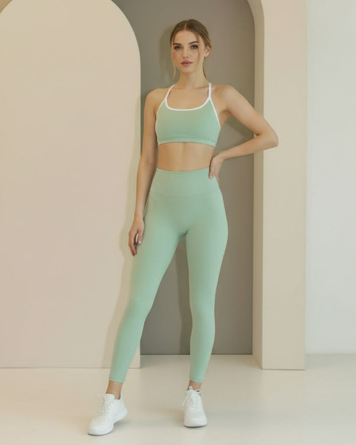 Set Matcha White Showy Top