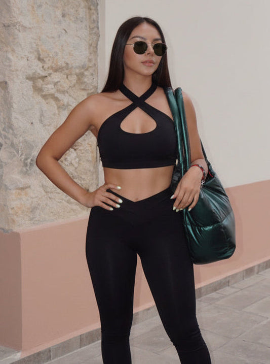 Set Black Top Xoxo & Legg w