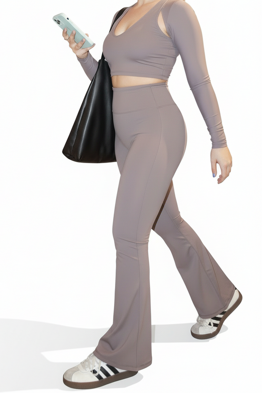 Flare Legging Cocoa (Buttery Soft)