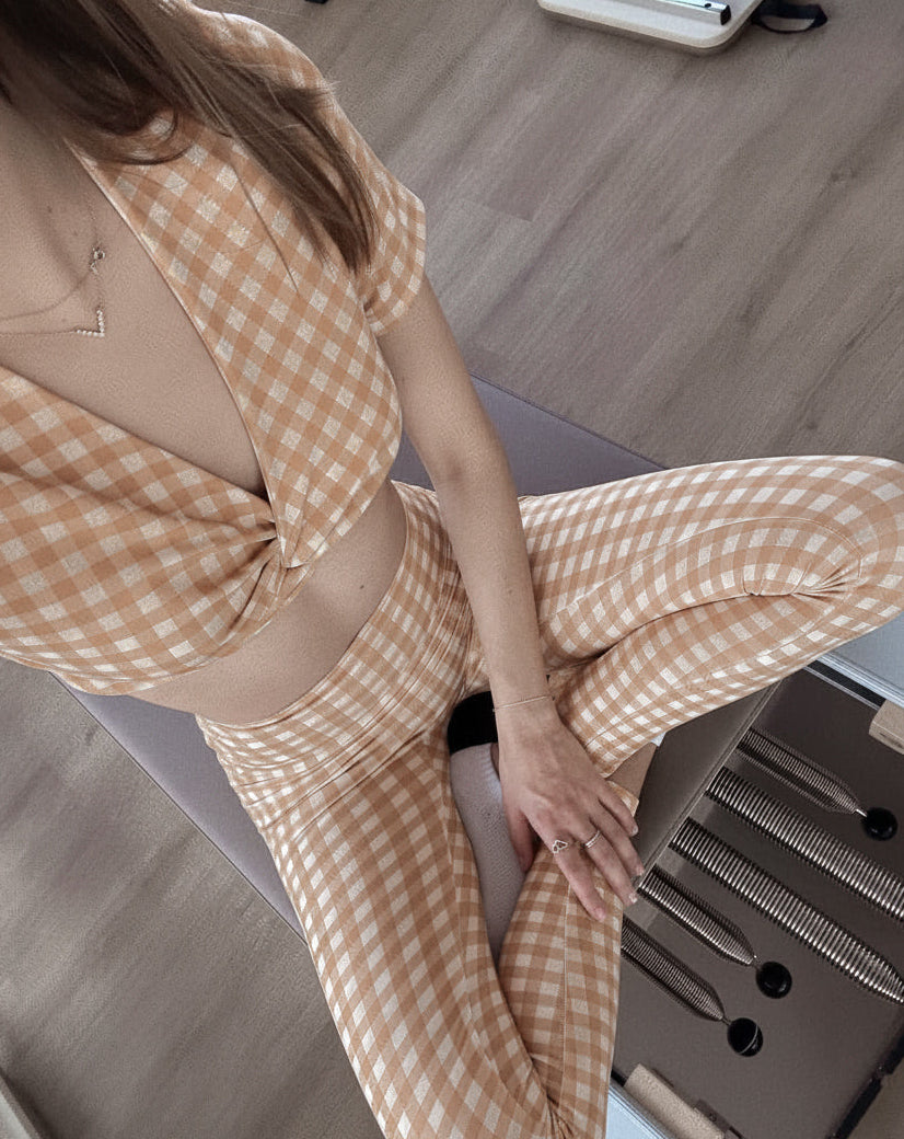 Set Fancy Latte Knoty Crop & Legg W