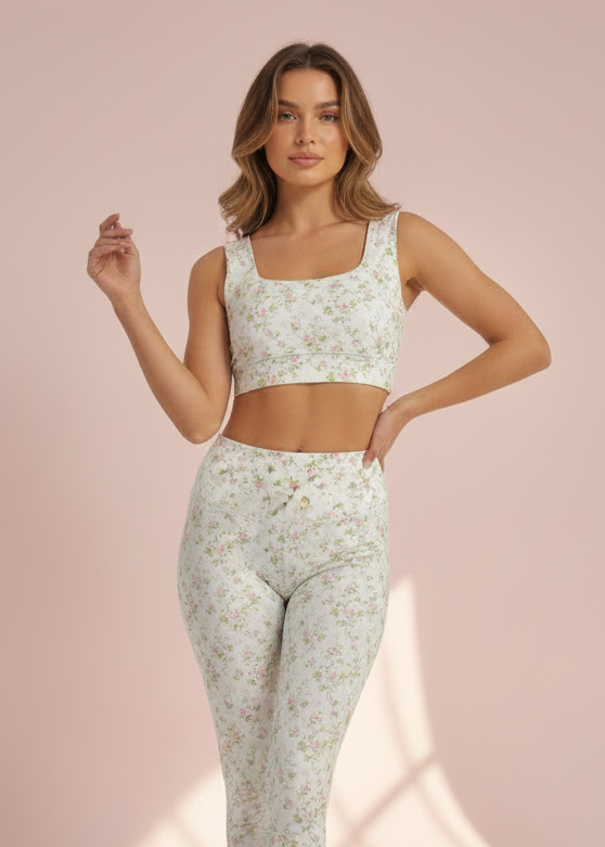 Set Gardenia Top Square & Legging