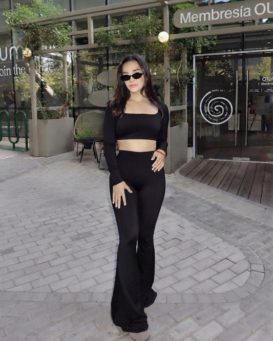 Set Black Topy & Flare