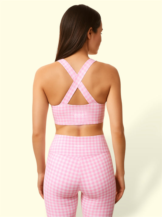 Set Fancy Pink Crossover Top & Legging