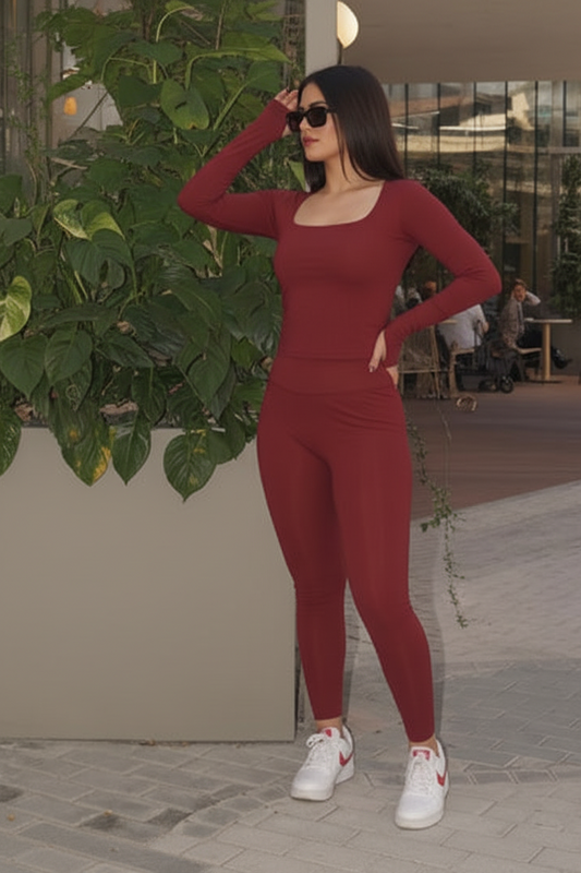 Set Cherry Square Long Top