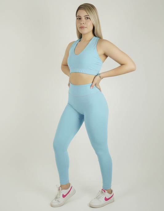 Set Baby Blue Crossover Top