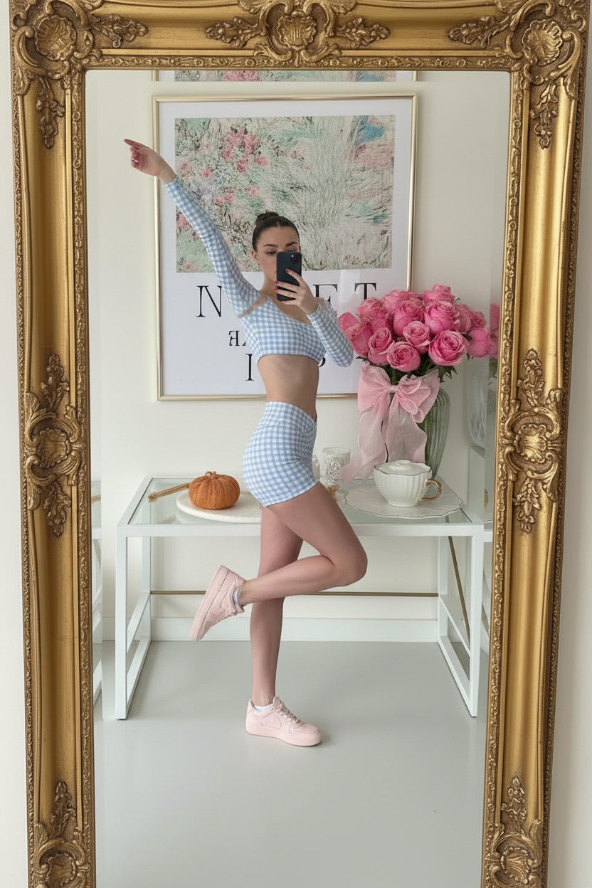 Set Fancy Sky Mini short W, Showy Top & Off Arms