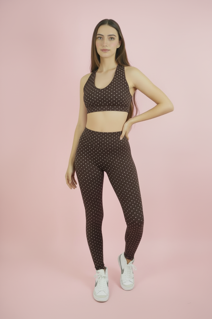 Set Chocopink Crossover Top & Legging