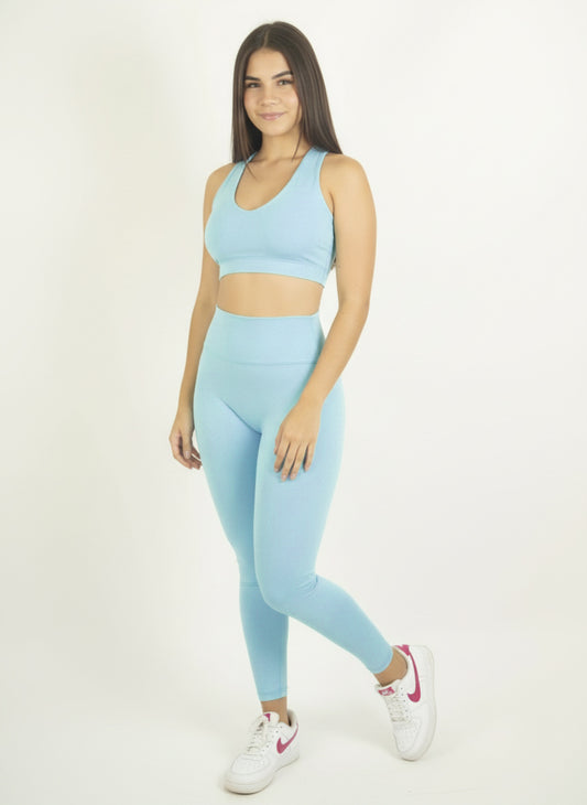 Set Baby Blue Crossover Top