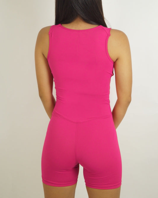 Jumpsuit short Pink Glo