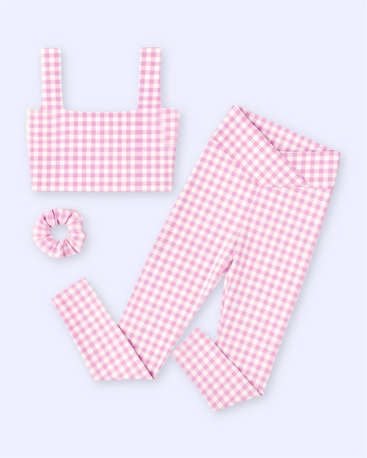 Set Fancy Pink Top Square & Legg W