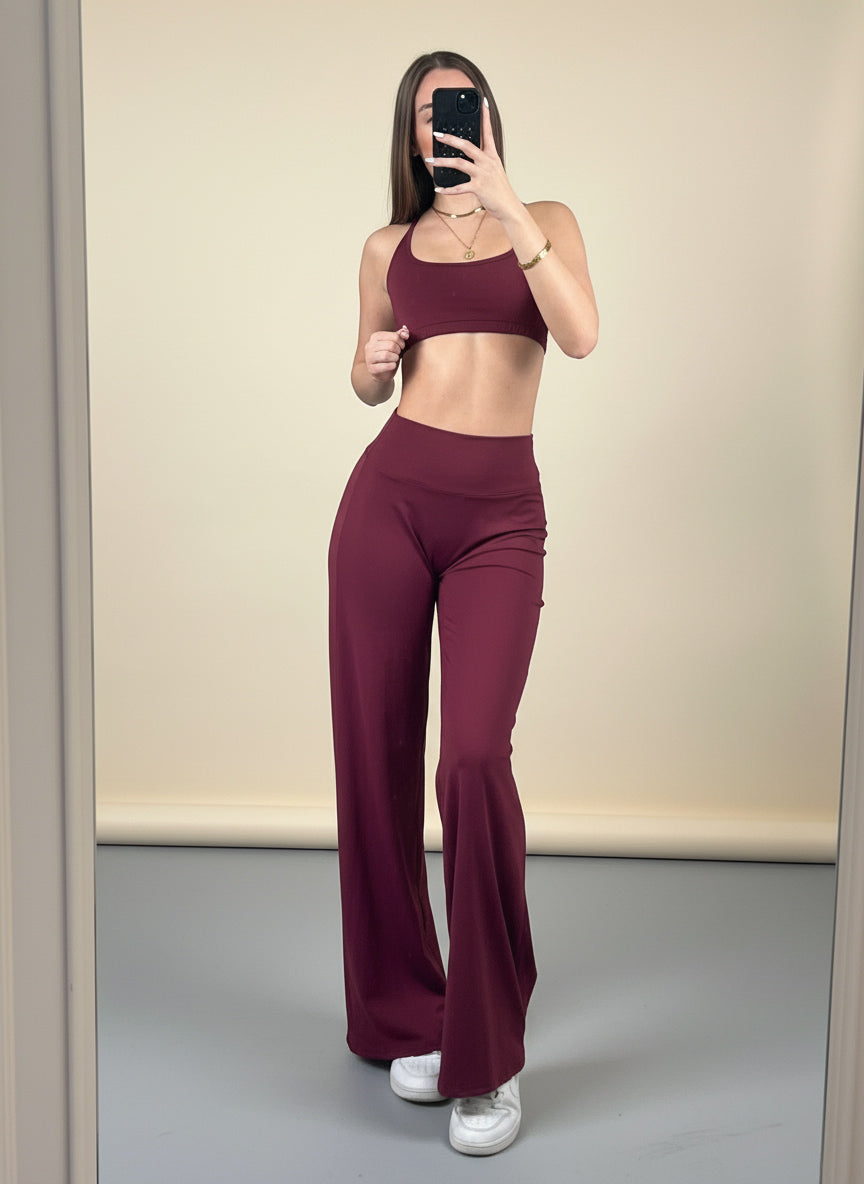 Set Cherry Wide Leg & Showy Top