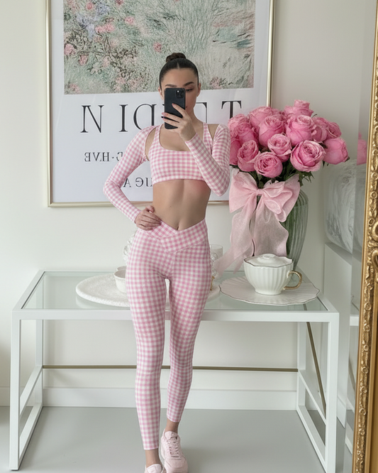 Set Fancy Pink Showy Top, Legg W & Off Arms