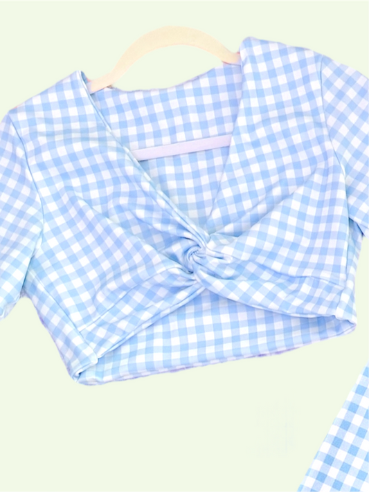 Set Fancy Sky Knoty Crop & Legg W