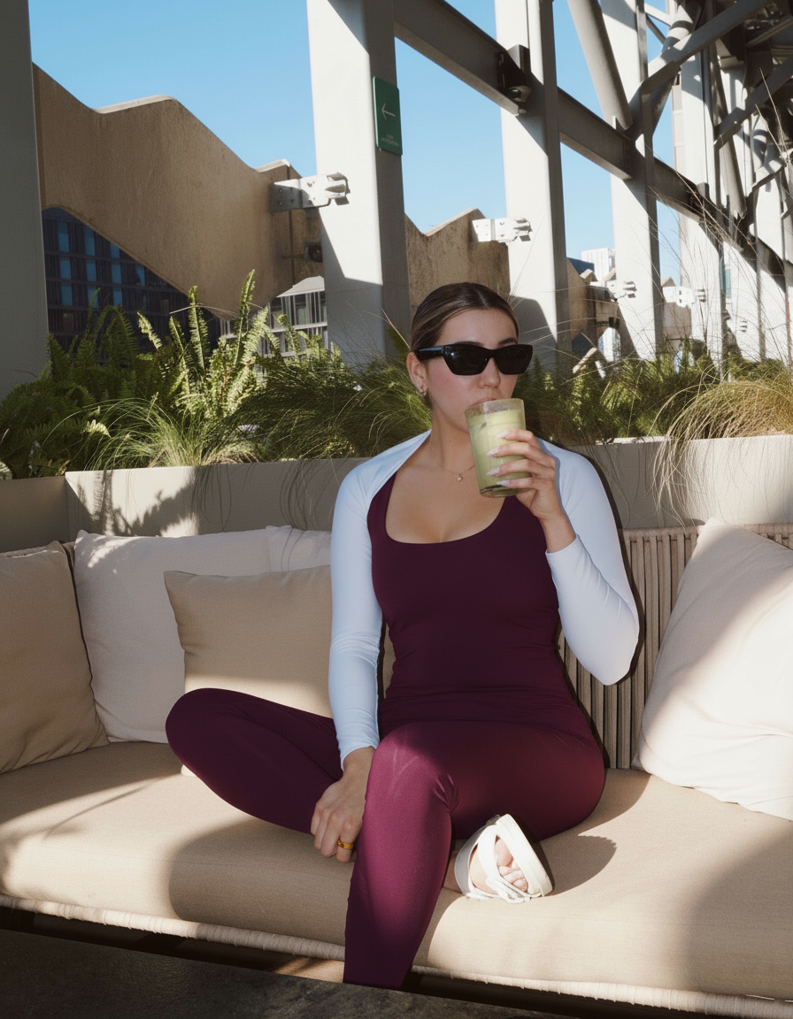 Strappy Jumpsuit Wine