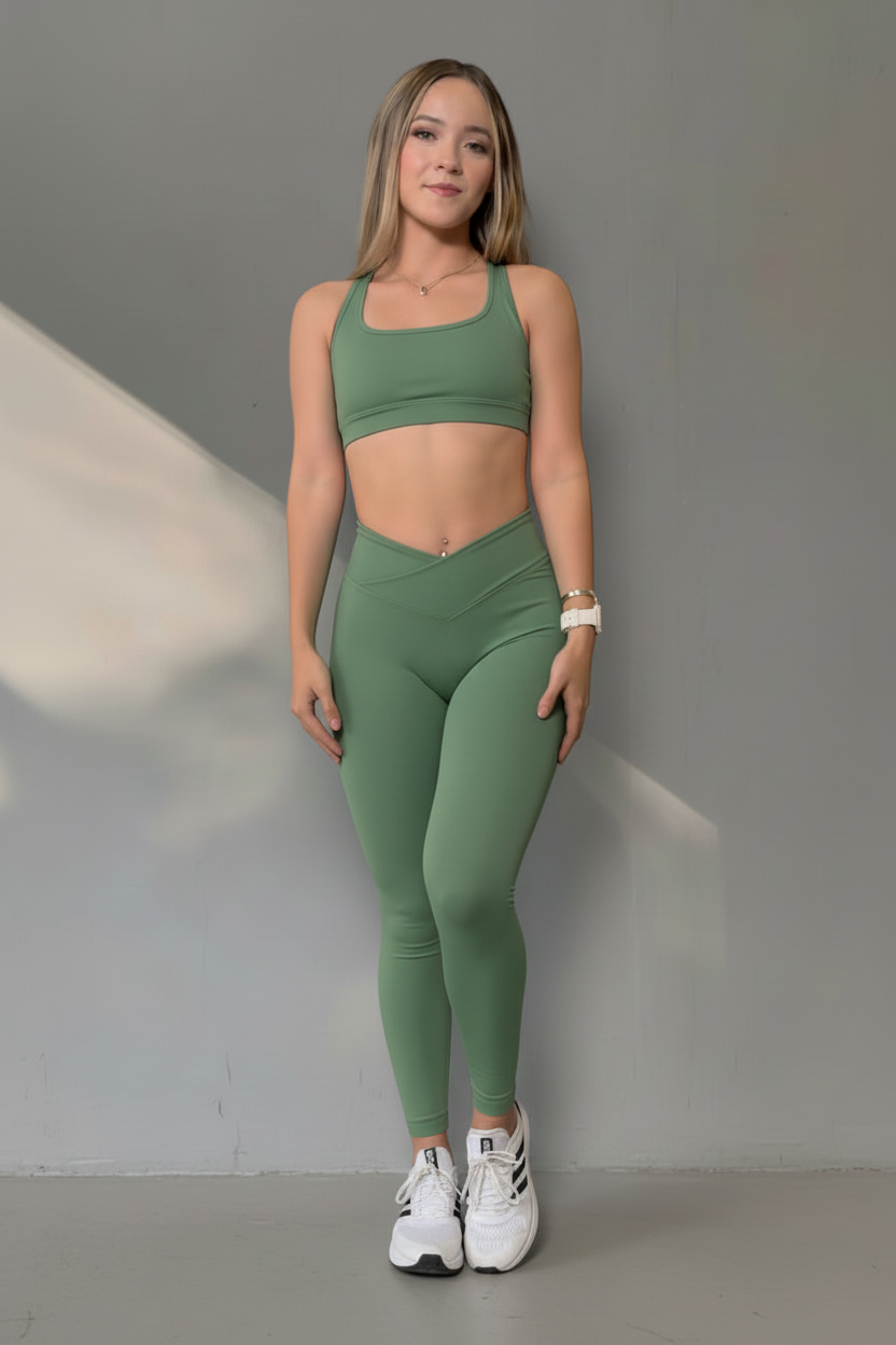 Set Matcha Showy Top & legg W