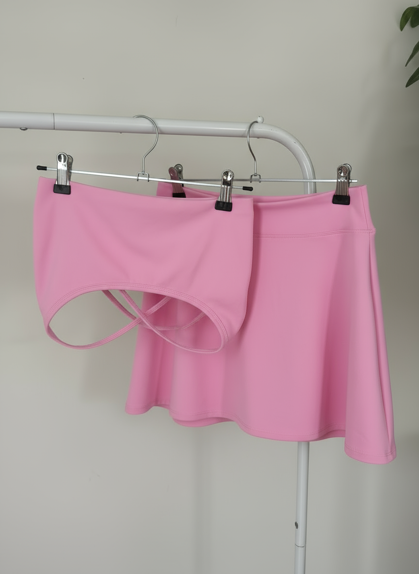 Set BubbleGum Showy Top & Skarela