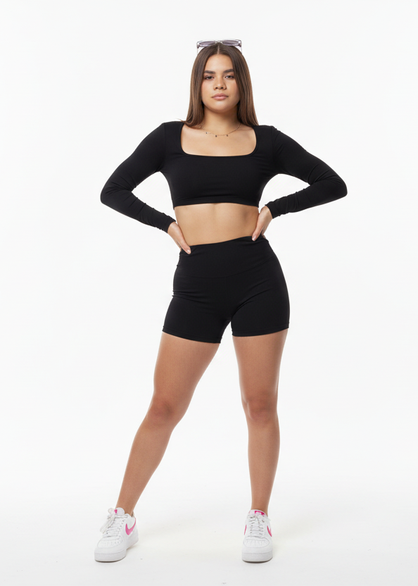 Set Black Topy & Mini short