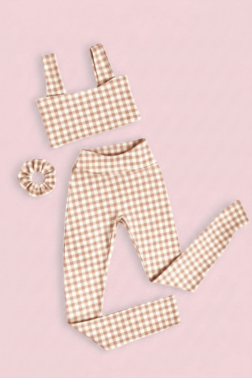 Set Fancy Latte Top Square & legging