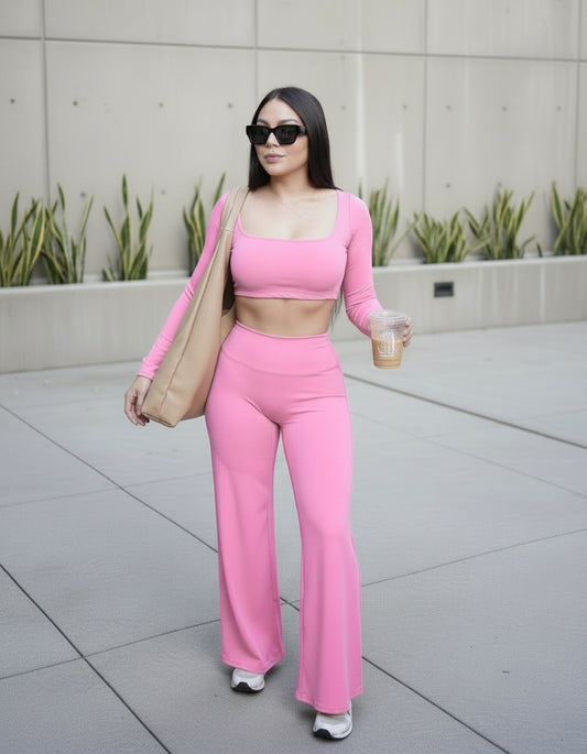 Set Bubble Wide Leg & Topy