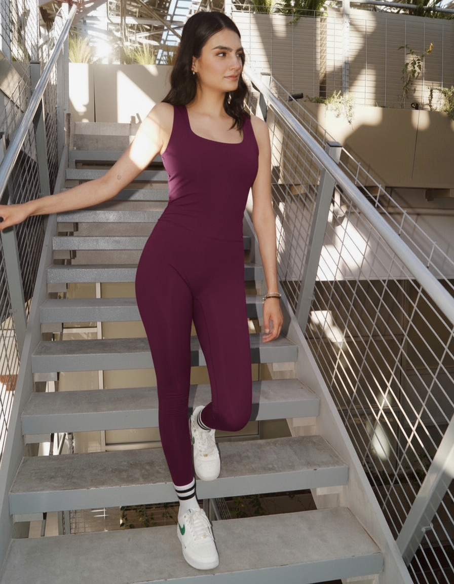 Strappy Jumpsuit Wine